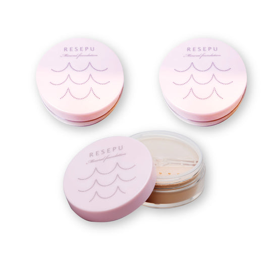 RESEPU ミネラルファンデーション(3個セット)